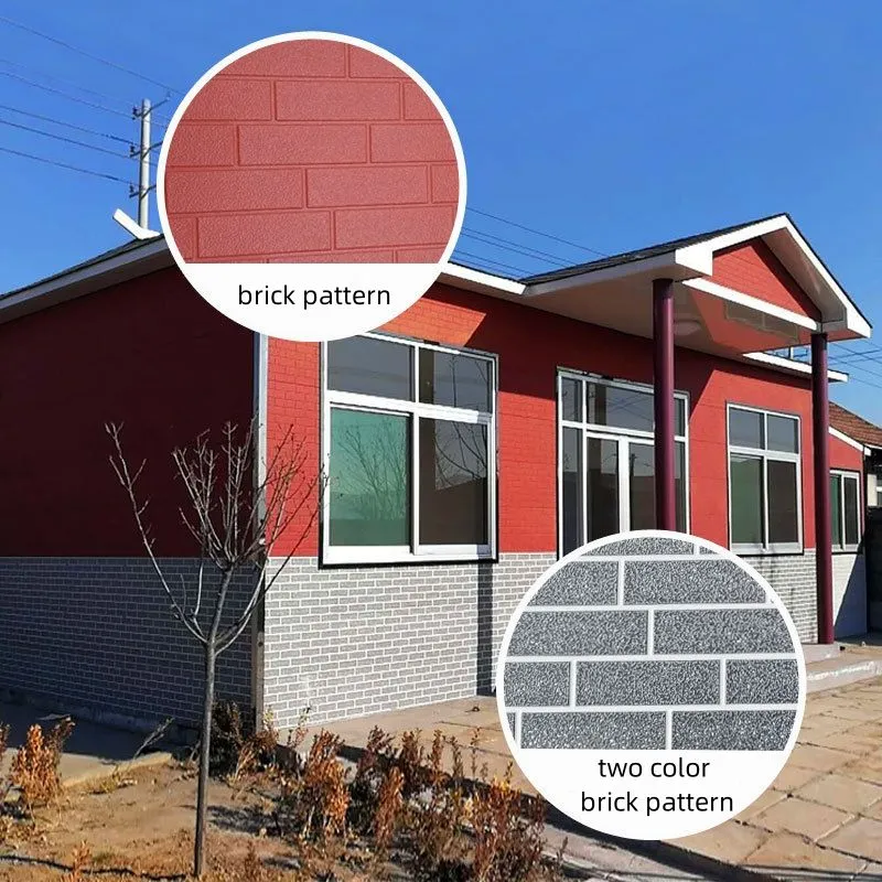 Metal Carved Polyurethane Sandwich Panel Siding Panels Exterior Wall Insulated and Decorative PU Foam Panels for Tiny House