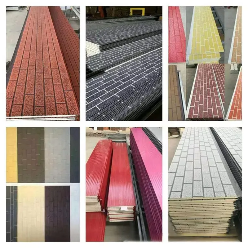 16mm Thickness PU Exterior Wall Insulated Polyurethane Foam Sandwich Panel Lightweight Thermal Insulation Metal Siding for House