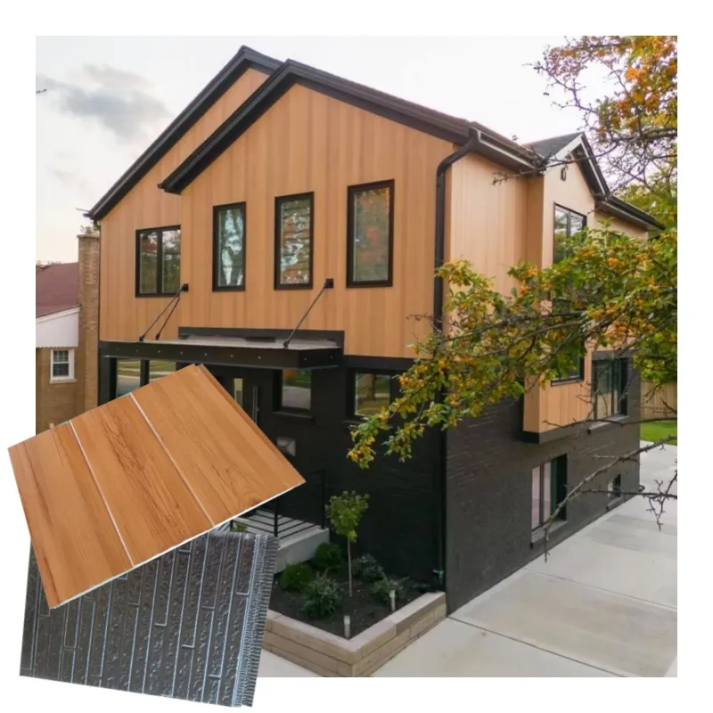 Waterproof Exterior Wall PU Decorative Polyurethane Foam Sandwich Panel Metal Siding for Cold Room