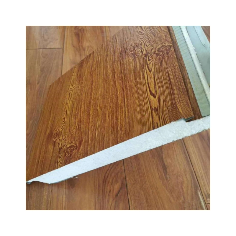 Decorative wood pattern siding panels exterior wall EPS sandwich panel external wall panel