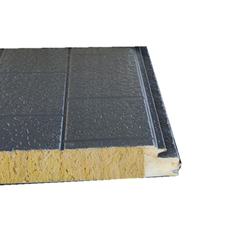 High density rock wool sandwich panel outdoor wall insulated roof panels rock wool sandwich board for exterior
