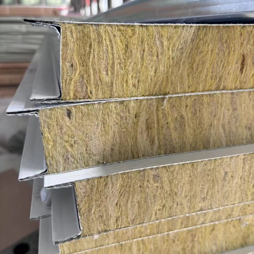 Dust-Free Clean Room Workshop Food and Medical Grade Sandwich Panels Rock Wool Magnesium Board for Internal Walls