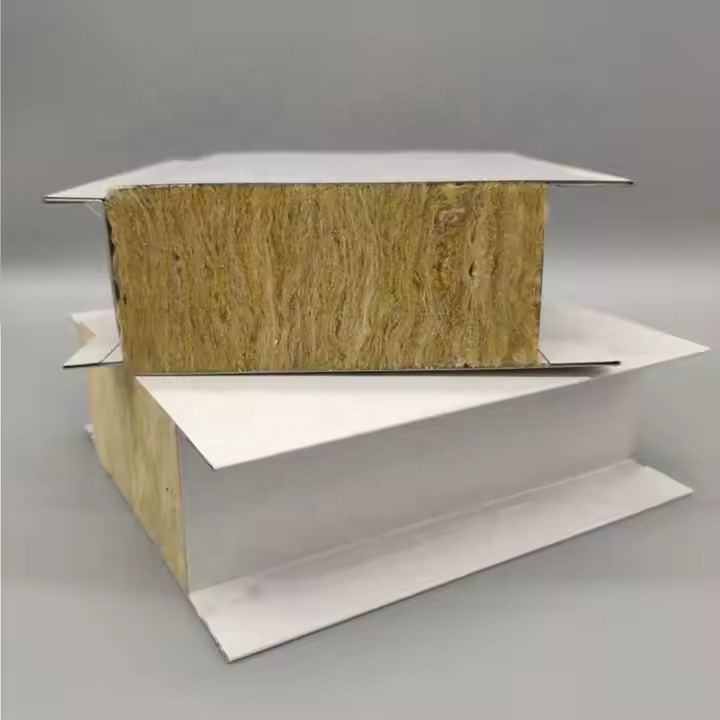 Dust-Free Clean Room Workshop Food and Medical Grade Sandwich Panels Rock Wool Magnesium Board for Internal Walls