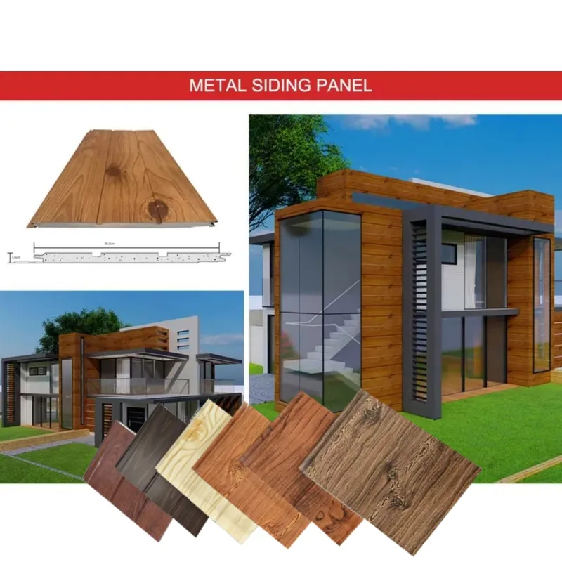 Polyurethane Foam Decoration Outdoor Wall Sandwich Panels Exterior Composite Wall Metal Siding for House Renovation