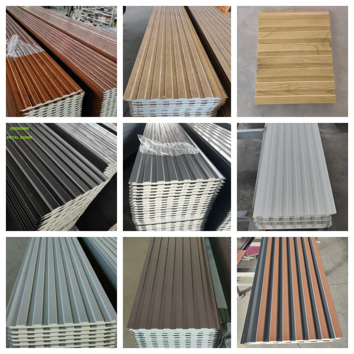 Low Price Insulated Exterior Siding Panels Polyurethane Foam Aluminium Sandwich Panel Outdoor Wall Panel for Tiny House