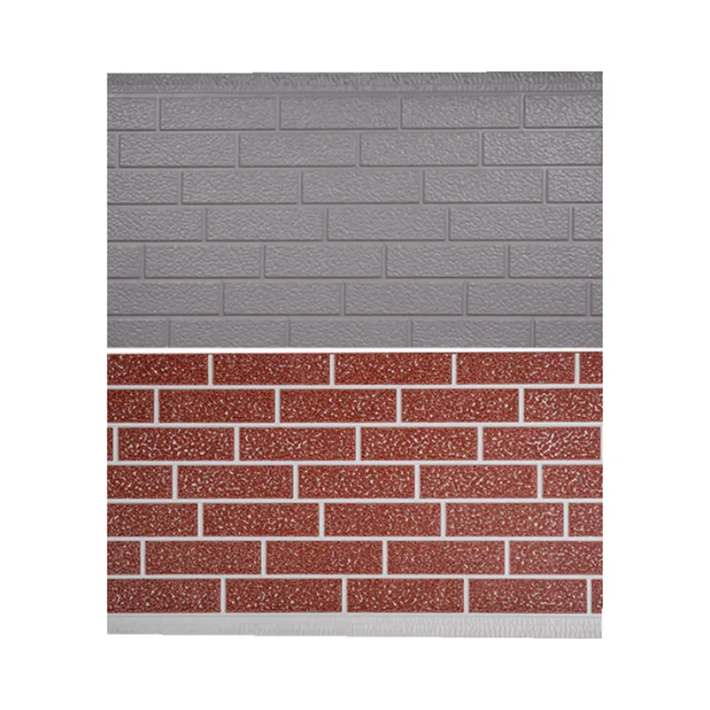 Bricks Metal Siding Exterior Wall Sandwich Panel Prefab House Polyurethane Sandwich Panel External Wall Panels