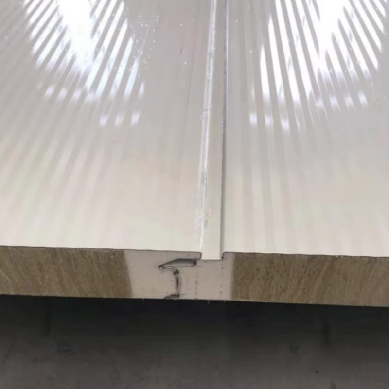 Factory Price 50mm to 100mm Fireproof Rock Wool Wall Sandwich Panel Corrugated Sandwich Panel External Insulation Board